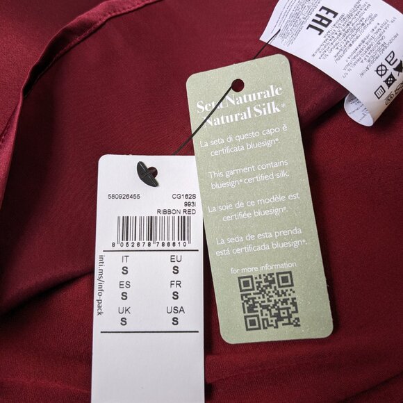 NWT Bundle of 2 intimissimi Silk Modal Tanks in Evergreen and Ribbon Red, size S - Picture 10 of 12